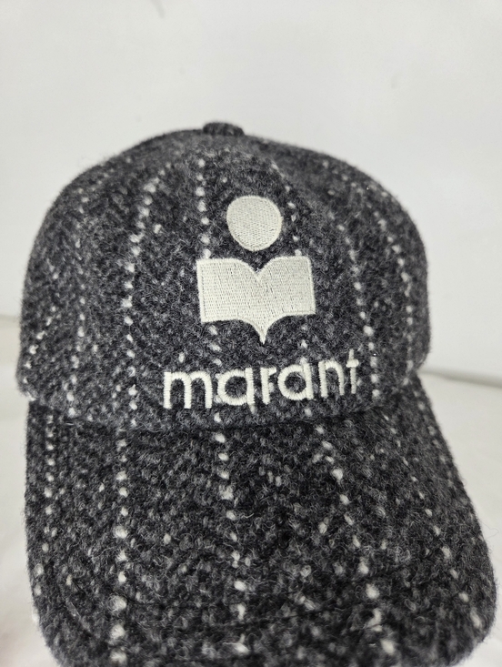 Isabel Marant Black and Gray Label Wool Hat main image 4